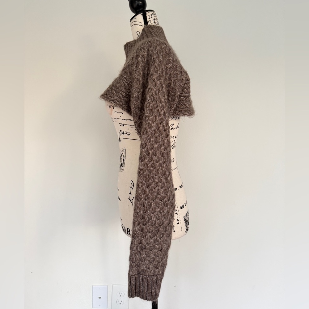 ASTR The Label Sweater Shrug Cable Knit Wool Blend Sz S‎ Chocolate Brown Cottage - Picture 6 of 16